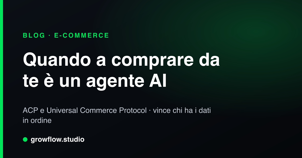 Agentic commerce: quando a comprare da te è un agente AI