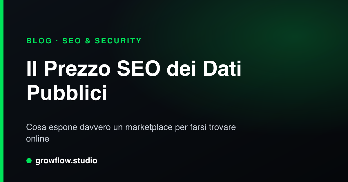 Il prezzo SEO dei dati pubblici (e chi lo paga davvero)